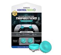 KontrolFreek Lotus para Playstation 5, PS5 y Playstation 4, PS4, Performance Thumbsticks, 2 cóncavos de Altura Media, Verde Azulado/Transparente