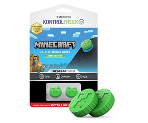 KontrolFreek Minecraft No-Slip Thumb Grips - Creeper Edition | Compatibles con Nintendo Switch 2 | Paquete de 2 Unidades