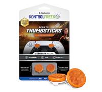 KontrolFreek Omni para Playstation 5, PS5 y Playstation 4, PS4, Performance Thumbsticks, 2 cóncavos de Talle bajo, Naranja/Blanco