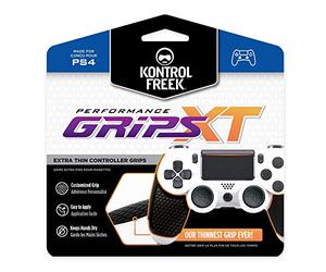 KontrolFreek Performance Grips XT for Playstation 4 | Extra-Thin Grips | Black (Extra-Thin)
