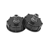 Konuooer 2 Piezas S60x6 IBC Tapón bidón Conexión Adaptador deposito 1000l, 1/2" Diámetro de Salida de conexión pezón 60 mm para válvula de tonelada, Manguera de riego 1/2"
