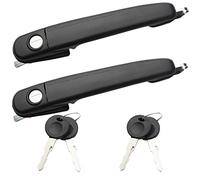 Konuooer Tirador Manillas de puerta frontal con 2 llaves para Seat Ibiza exterior (izquierda + derecha) para Sha-ran Polo Caddy Al-hambra Ford Ga-laxy 6N0837208 856440700