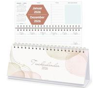 KONVINIT Calendario de escritorio 2026, calendario 2026, calendario semanal de escritorio para estar de pie, planificador semanal 2026, 1 semana y 2 páginas