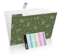 KONVINIT Clasificadores de fuelle tamaño A4, extensible con 6 compartimentos, organizador de documentos, impermeable, flexible y ligero, clasificador de fuelle, clasificador de flores