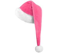 KONVINIT Gorro Navideño,Gorro de Navidad negro,cálido Gorro de Navidad para adultos,Gorro Navideño y Sombrero Rojo de Santa Claus,Gorros Largos de Navidad