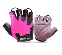 KONVINIT Guantes Bici Dedo Corto Hombre y Mujer con Estampado Moderno, Guantes de Ciclismo Elástico con Paño Sudor, Lengüeta Extracción y Cierre Gancho y Bucle