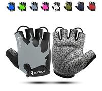 KONVINIT Guantes de Bicicleta Medio Dedo SBR Acolchado Absorción de Impactos Adecuado para Todos Los Deportes Gris XL
