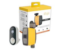 Konyks Hydro Kit de riego conectado - Incluye grifo con hub/toma de corriente de largo alcance para jardín - Control a través de la aplicación, Google Home y Alexa - Escenario domótico amarillo/gris.