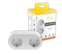 Konyks Priska Duo Easy EU - Doble regleta de enchufes conectados por Wi-Fi + Bluetooth, 16A, 3680W, medidor de consumo, compatible con Alexa y Google Home,programa tareas