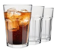 KONZEPT - Juego de 6 vasos de agua (410 ml, apilables), ideal para zumo, café helado, cócteles, latte macchiato