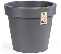 KONZEPT Maceta 58 cm de diámetro, 52 cm de altura - Maceta grande exterior 87 L en forma cónica, Maceta de plástico robusta y estable, resistente a los rayos UV y a las heladas, para interior y