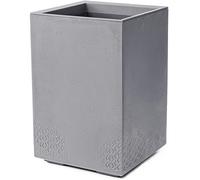 KONZEPT Macetero grande con ruedas para interior y exterior, 40 × 40 × 60 cm, color gris con aspecto de hormigón, de material 100% reciclado, ideal para salón, jardín y terraza