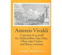 Konzert g-Moll RV103: para flauta dulce vieja (flauta), oboe (violina) y bc