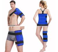 Koo-Care Paquete de hielo de gel extra grande para lesiones, reutilizable, flexible, para terapia de frío caliente con correa para manguito rotador de hombro, espalda, cadera, espinilla, reemplazo de