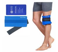 Koo-Care paquete de hielo de gel flexible y envoltura con correa elástica para terapia de frío caliente (cabeza, cuello, brazo, codo, rodilla, tobillo), Medium (11" x 5.9"), Azul, 1000