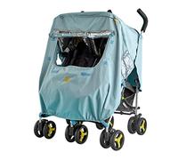 Koo-di Splish Splosh,Funda de lluvia universal para silla de paseo doble, cubierta de lluvia para cochecito a prueba de ducha, se adapta a cualquier cochecito doble estándar, cochecito y cochecito