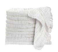 Koo-dib Gasas para Bebes Toallas Bebe Recien Nacido Muselinas Bebe Algodon Toalla BañO Baberos Recien Nacido Muselina para ReciéN Nacidos 10 Piezas Toallitas Reutilizables 25x25 cm