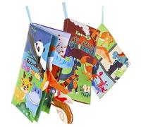 Koo-dib, stoffbuch Baby, Baby Spielzeug 6 Monaten fühlbuch Baby, babybuch, knisterbuch Baby, Quiet Book AB 1 Jahr, babyspielzeug 0-6 Monate 3D-Tiere, 3PC Dinosaurierschwänze mit Tonpapier innen
