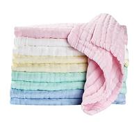 Koo-dib Toallas Bebe Recien Nacido De BañO Muselinas Bebe Algodon Gasas para Bebes Toalla BañO Regalo Recien Nacido NiñO 10 Piezas Toallitas Reutilizables Muselina 25x25 cm