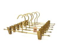 koobay 11,8 "Oro Rosa Cobre Aluminio Ropa Pantalones Pantalones Faldas Perchas Clips de Parte Inferior para Armario organizition Perchas (Parte Inferior)