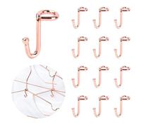 Koobay Percha de ropa, 36 ganchos conectores, ganchos de metal, color oro rosa, ganchos extensores, mini ganchos en cascada