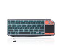 KOOCHUWAH Teclado Inalámbrico Touchpad Retroiluminado Multidispositivo Bluetooth para iPad Tablet PC Smart TV, Teclado QWERTY Español Windows Android iOS (2.4G)