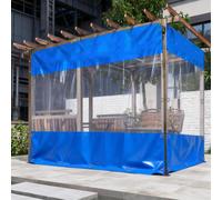 KOOEIN Cortina De Exteriores Impermeable,Lona De Plástico Transparente,Cortina,WxH-2.6x1.8m/8.5x5.9ft