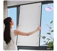 KOOEIN Película De Ventana De Aislante De Aluminio,Película para Ventanas De Privacidad De Control del Calor Anti-UV,100% Película De Ventana Reflectante Blackout,con Ventosas,WxH-130x200cm/51x79in