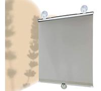 KOOEIN Persiana de Blackout con ventosas, Cortinas enrollables Parasol, Estor retráctiles temporales, Persiana Enrollable Ajustable, Opacas del 85%, in taladrar y sin Pegamento,Grey-40x125cm/16x49in