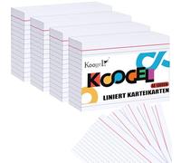 Koogel 1,300 Tarjetas A8 a Rayas Para Aprender Vocabulario de Viaje, Color Blanco