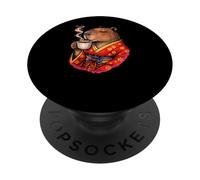 Koohibara Capybara Café Kimono Animal Japonés PopSockets PopGrip Adhesivo