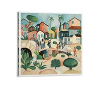 KOOHTAA Tarsila Do Amaral - Tapiz Tarsila Do Amaral - Póster artístico de Morro Da Favela para colgar en la pared, póster decorativo para colgar en la pared, póster decorativo de 50 x 50 cm