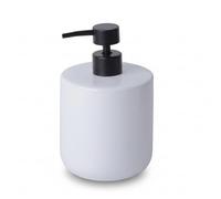 Kook Time Dispensador de Jabón Grande 690 ml Curve - Dosificador de Cerámica Rellenable para Cocina o Baño. Bomba Anti-óxido. Diseño Redondo Estable. 17 x 10.5 cm. - Blanco