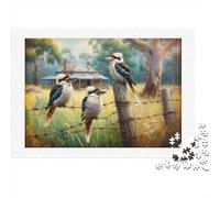 Kookaburra Aves Rurales Puzzle 1000 Piezas para Adultos Difícil Puzzle Difícil Más Vendido Entrenamiento Mental Cartón Grueso 70x50cm/1000pcs