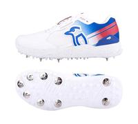 Kookaburra KC 1.0 Spike-Zapato de críquet, Cricket Unisex Adulto, Blanco Azul Rojo, 8