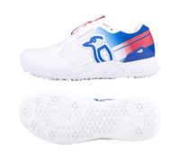 Kookaburra KC 1.0 Zapato de críquet con Suela de Goma, Cricket Unisex Adulto, Blanco Azul Rojo, 6 Reino Unido