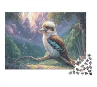Kookaburra perchée Sur la branche d'arbre Jigsaw Puzzle 1000 Pieces Puzzles Faune Sauvage for Adults Cadeau D’Anniversaire Moment De Calme 38x26cm/1000pcs