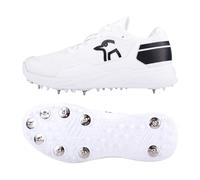 Kookaburra Pro Players Spike-Zapatos de críquet, Cricket Unisex Adulto, Blanco y Negro, Talla: 11
