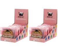 Kookie Cat Vanilla Choc Chip Galletas Veganas Envueltas Individualmente, Sin Gluten, Sin Soja, Bio y Orgánicas, Anacardos y Avena-Paquete Múltiple de 12 x 50 g (Paquete de 2)