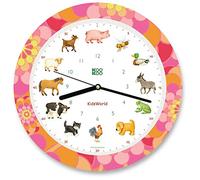 KOOKOO KidsWorld Sunny Flower - Reloj de Granja con 12 Voces de Animales Reales, Mecanismo de Cuarzo