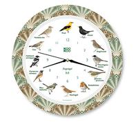 KOOKOO Reloj con Forma de corazón con Forma de pájaro Cantante, con 12 pájaros cantores y Voces Reales y Naturales de pájaros, con Mecanismo de Cuarzo radiocontrolado por Radio