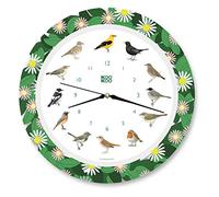 KOOKOO Singvögel Quartz Flower Planet - El reloj de pájaros cantando es un reloj con 12 pájaros cantantes y verdaderas voces de pájaros naturales