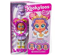 Kookyloos - Mascota Fiesta Muñeca - Lucy Girl Set de Juego Cambio Mi 3 Caras Con