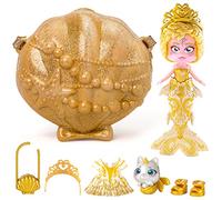 KOOKYLOOS Mermaids JEWEL - Muñeca sirena con 1 concha-bolsito, 1 cola de sirena, 1 mascota, ropa, accesorios y zapatos