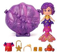 KOOKYLOOS Mermaids STAR - Muñeca sirena con 1 concha-bolsito, 1 cola de sirena, 1 mascota, ropa, accesorios y zapatos