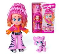 KOOKYLOOS Serie Pet Party ROXY- Muñeca coleccionable Roxy con un tigre de mascota. Incluye la muñeca Kookyloos Roxy, 1 mascota, ropa y zapatos de moda y 1 accesorio. ¡1 muñeca, 3 caras diferentes!