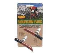 Kool Stop Dual Compound Mountain Pads for Linear Pull Brakes Threaded, Black/Salmon