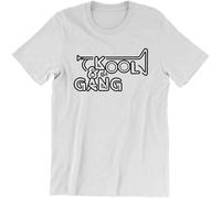 Kool & The Gang T Shirt RNB Soul Funk Vinyl Celebration Get Down On It Live Short Sleeved Shirt Top SWEA Tees White XXL