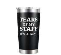 KOOLDRINK Tears of My Staff Tumble-Funny Gifts for Boss from Corworker-Best Bosses Day Farewell Christmas Birthday Gifts for Men Women Assistant, Principal-Taza de viaje aislada de 20 onzas, color