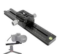 Koolehaoda 240 mm Placa de liberación rápida de Metal de Deslizamiento nodal de riel, Soporte de cámara de Cola de Milano Doble con QR Abrazadera de Doble Cara, Compatible con Arca-Swiss